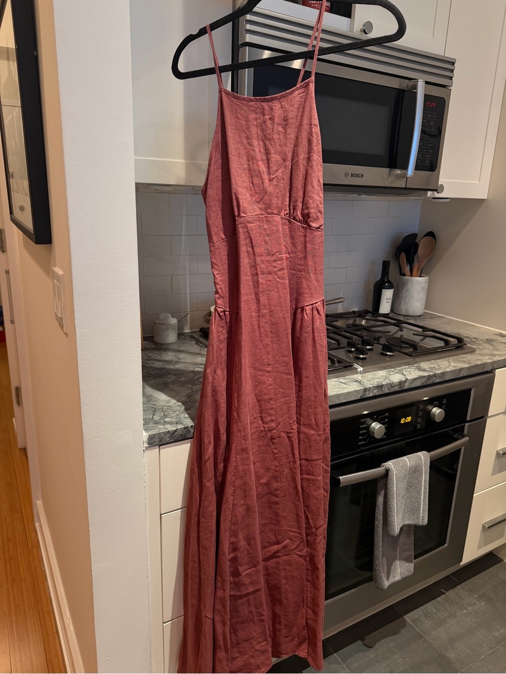 Abercrombie & Fitch Sleeveless Maxi Dress in Rose